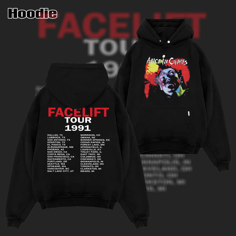 Alice In Chains Facelift 1991 Concert Tour T-Shirt, Hoodie