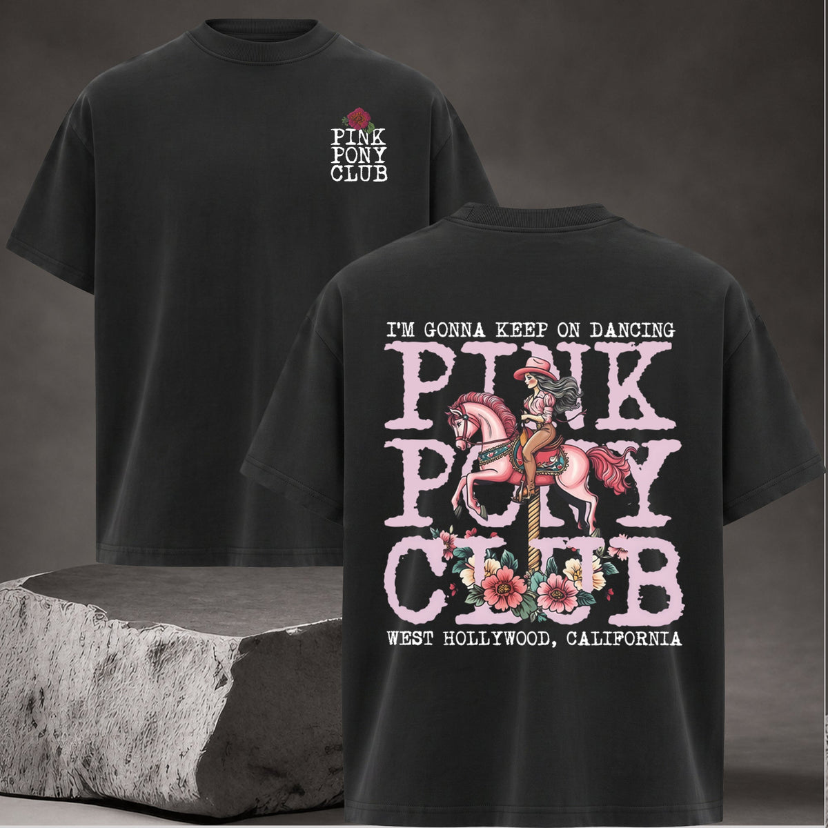 Vintage Pink Pony Club Shirt Band Graphic Tee