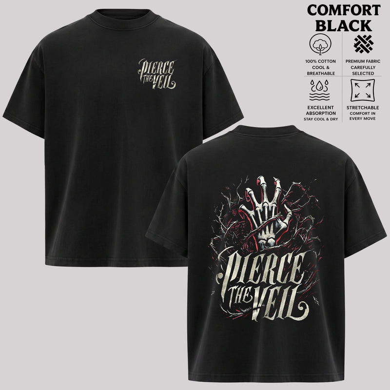 Pierce the Veil Skeleton Hand Graphic T-Shirt & Hoodie