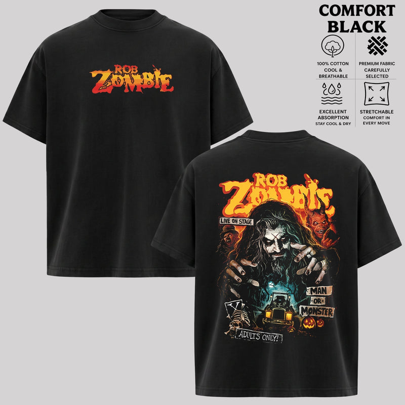 Vintage Rare Rob Zombie Band Man or Monster T-shirt & Hoodie