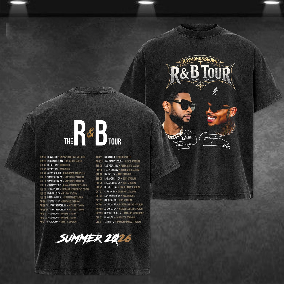 Chris Brown Usher Tour Shirt 2026, Raymond Brown R&B Concert Tee Hoodie