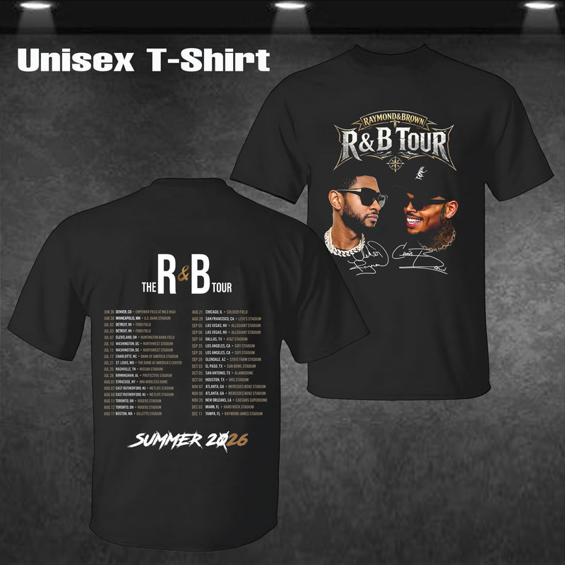 Chris Brown Usher Tour Shirt 2026, Raymond Brown R&B Concert Tee Hoodie