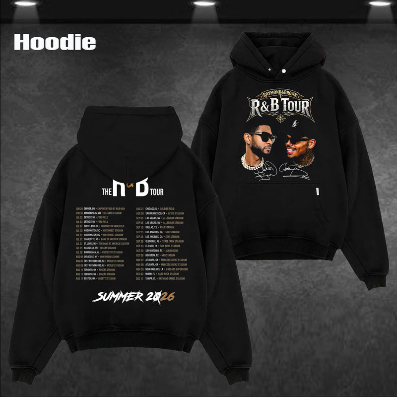 Chris Brown Usher Tour Shirt 2026, Raymond Brown R&B Concert Tee Hoodie