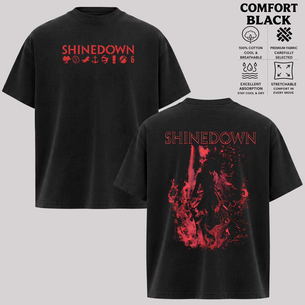Retro Shinedown album Planet Zero Rock Band T-Shirt, Hoodie