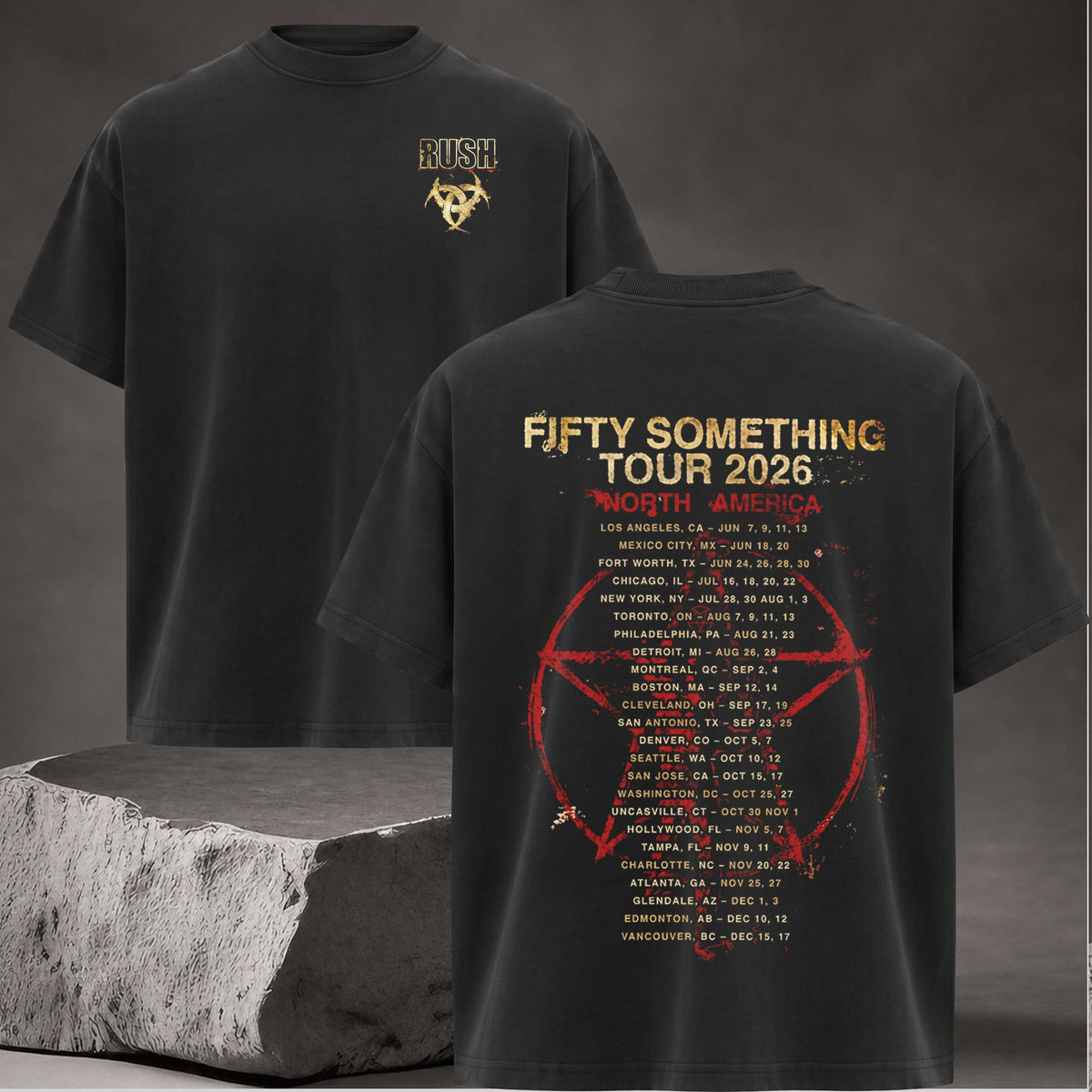 Rush Fifty Something Tour 2026 Stage Rock Band T-Shirt & Hoodie