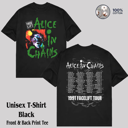 Alice in Chains Men's T Shirt 1991 Facelift Tour T-Shirt, Hoodie