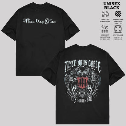 Three Days Grace Gothic Crest T-Shirt & hoodie