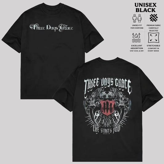 Three Days Grace Gothic Crest T-Shirt & hoodie