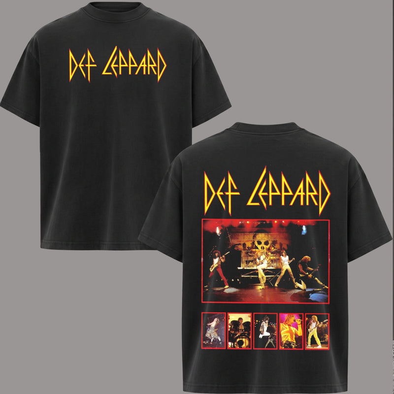 Retro Def Leppard Hysteria Band Concert T-shirt