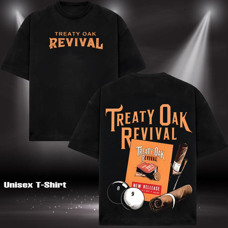 Treaty Oak Revival T-shirt features a design inspired by Western country rock music T-shirt & Hoodie
