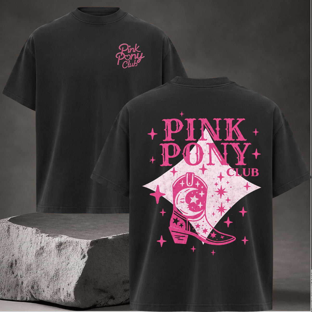 Vintage Pink Pony Club Graphic Tee Shirt