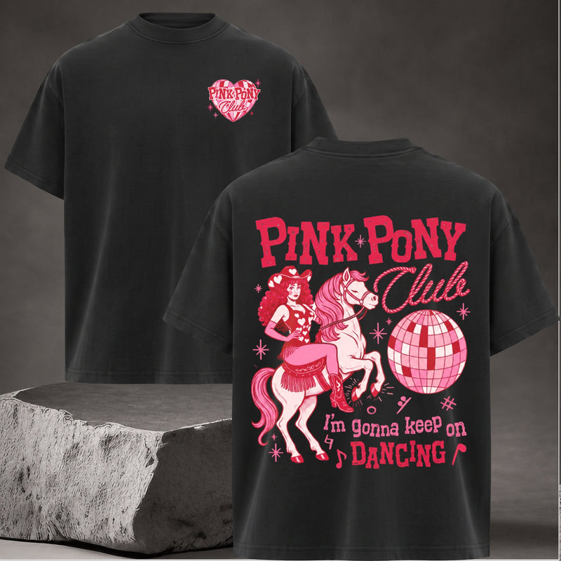 Retro Pink Pony Club Graphic Tee Shirt Gift for Fans Men Women