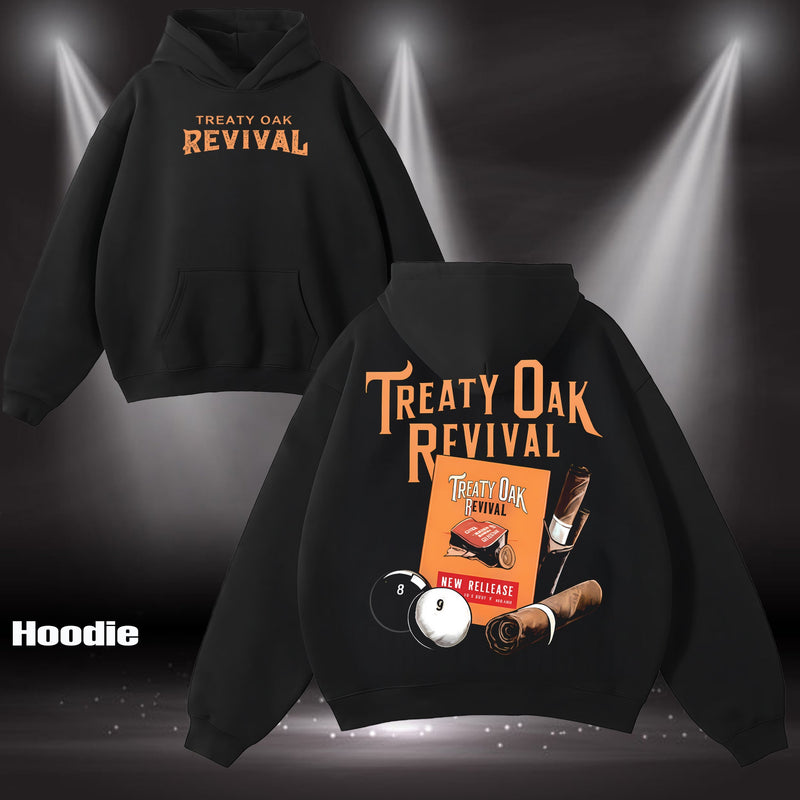 Treaty Oak Revival T-shirt features a design inspired by Western country rock music T-shirt & Hoodie