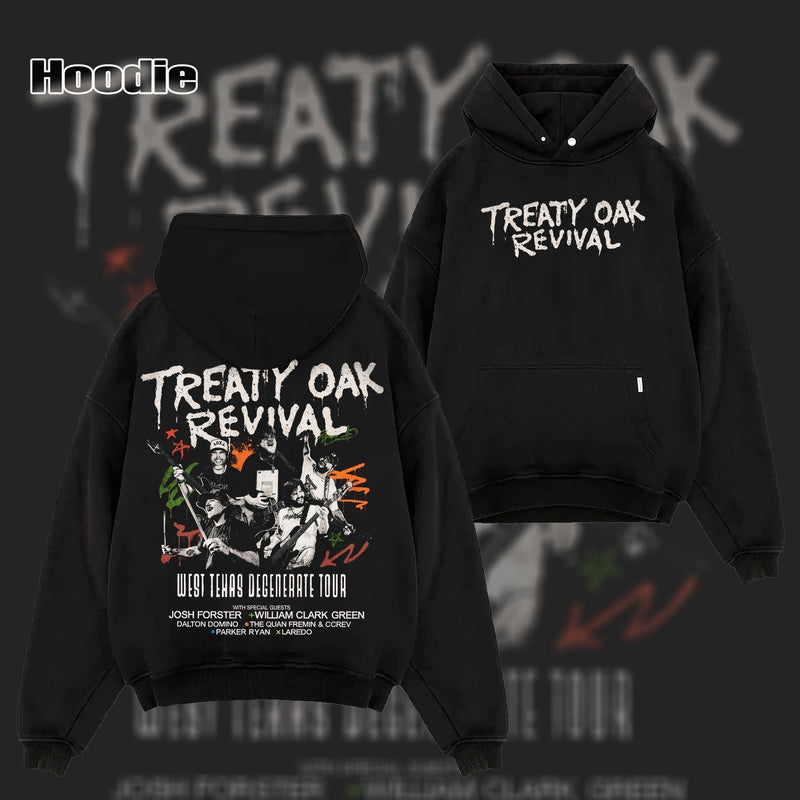 Treaty Oak Revival West Texas Degenerate Tour 2026 North American City Dates Two Sided T-Shirt