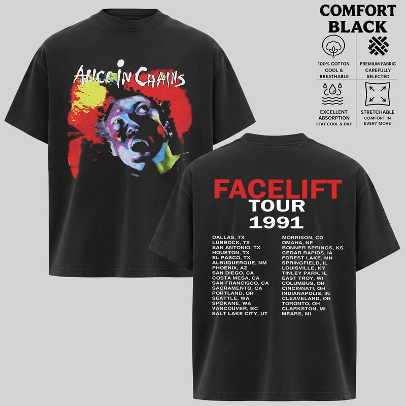 Alice In Chains Facelift 1991 Concert Tour T-Shirt, Hoodie