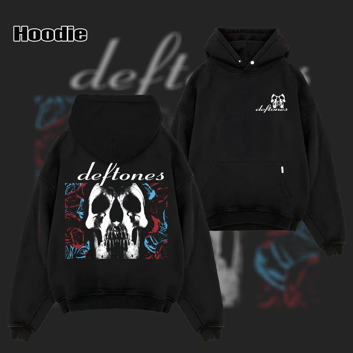 Vintage Deftones Skull Black t-shirt & hoodie