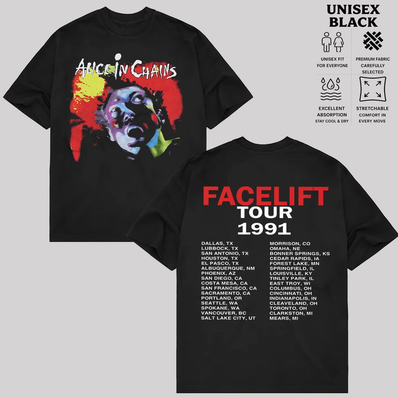Retro Alice in Chains Facelift Tour 1991 T-Shirt & Hoodie
